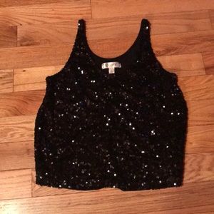 Black Sequin Top